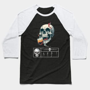 drunk skull Baseball T-Shirt